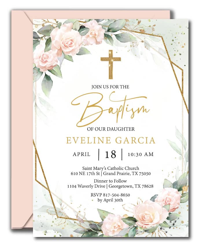 Girl Baptism Invitation