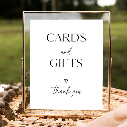 Cards and Gifts Wedding Sign Template