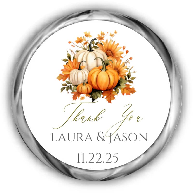 Fall Wedding Kisses Stickers