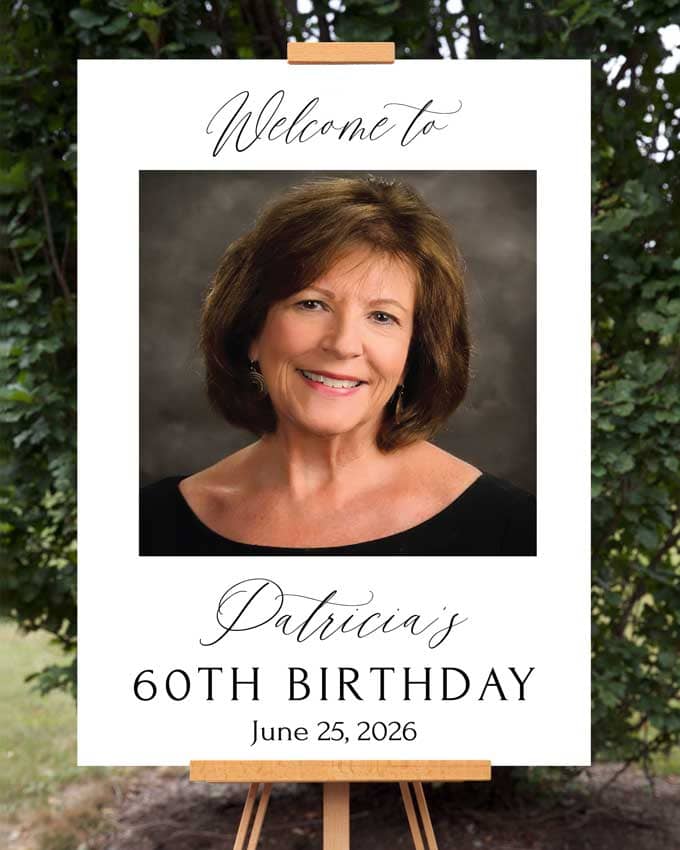 Photo Birthday Welcome Sign