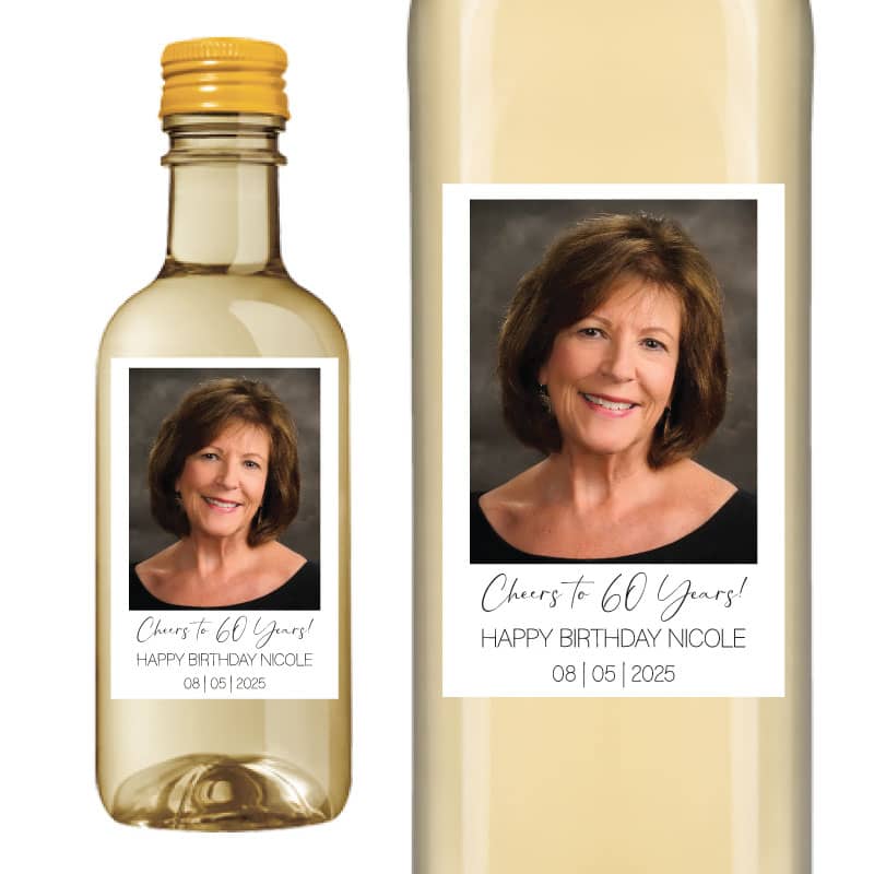 Photo Birthday Wine Labels