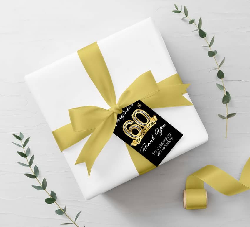 60th Birthday Favor Tags