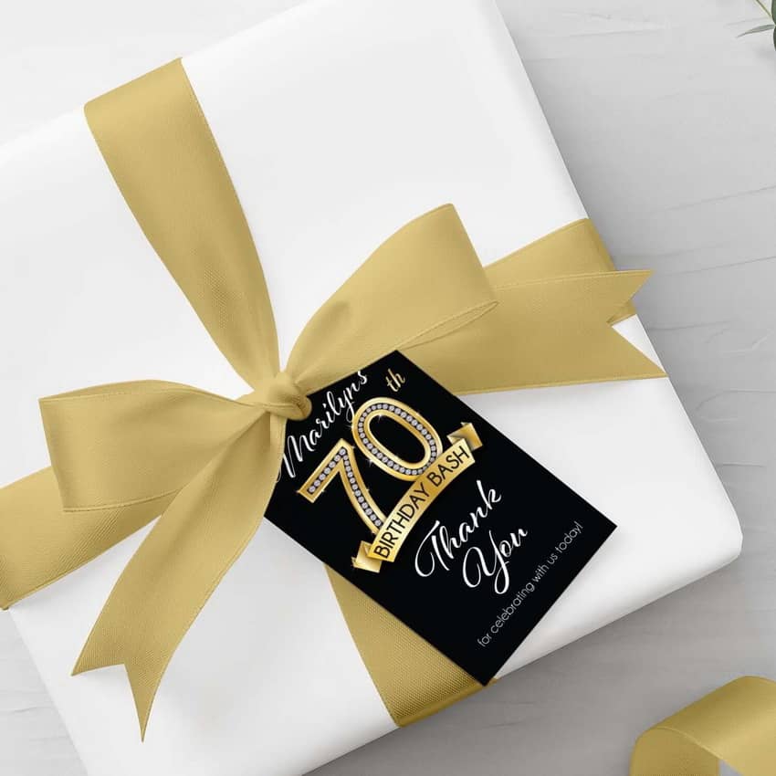 70th Birthday Favor Tags