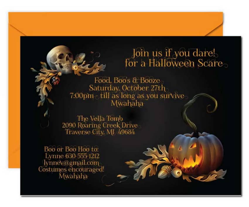 Adult Halloween Party Invitations