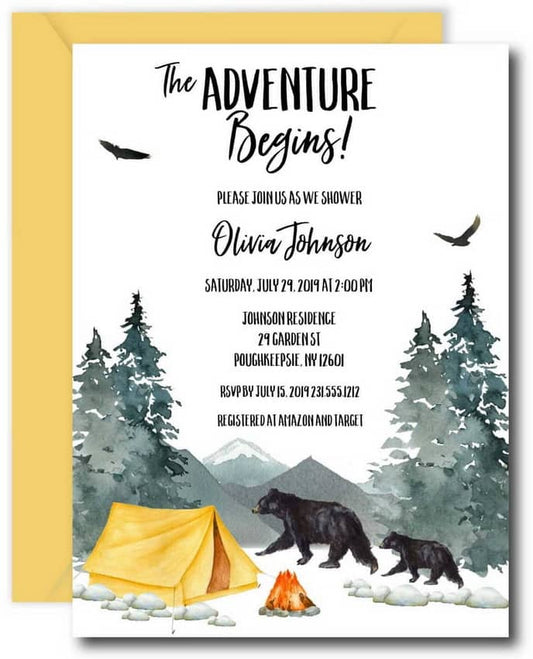 Adventure Baby Shower Invitations