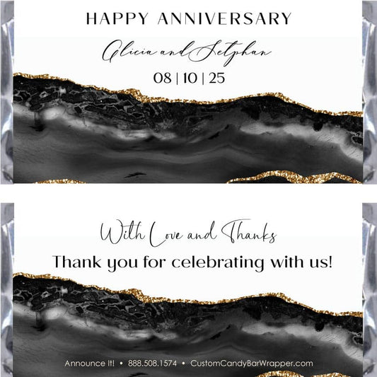 Agate Anniversary Candy Wrappers