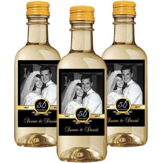 Photo 50th Anniversary Mini Wine Labels