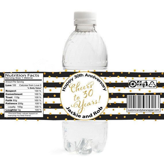 Elegant Anniversary Bottle Label