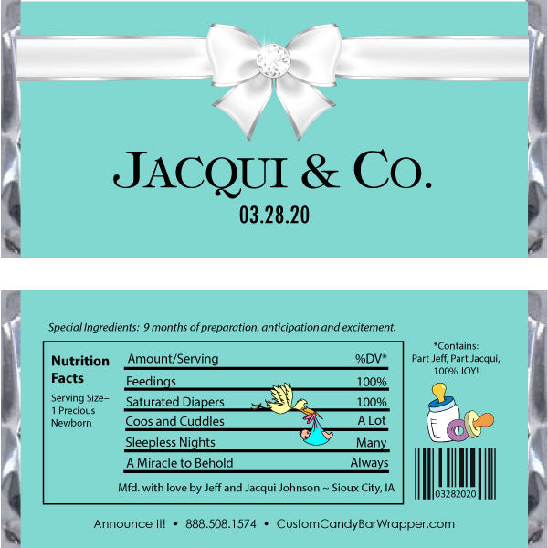 Baby and Co. Shower Candy Bar Wrappers