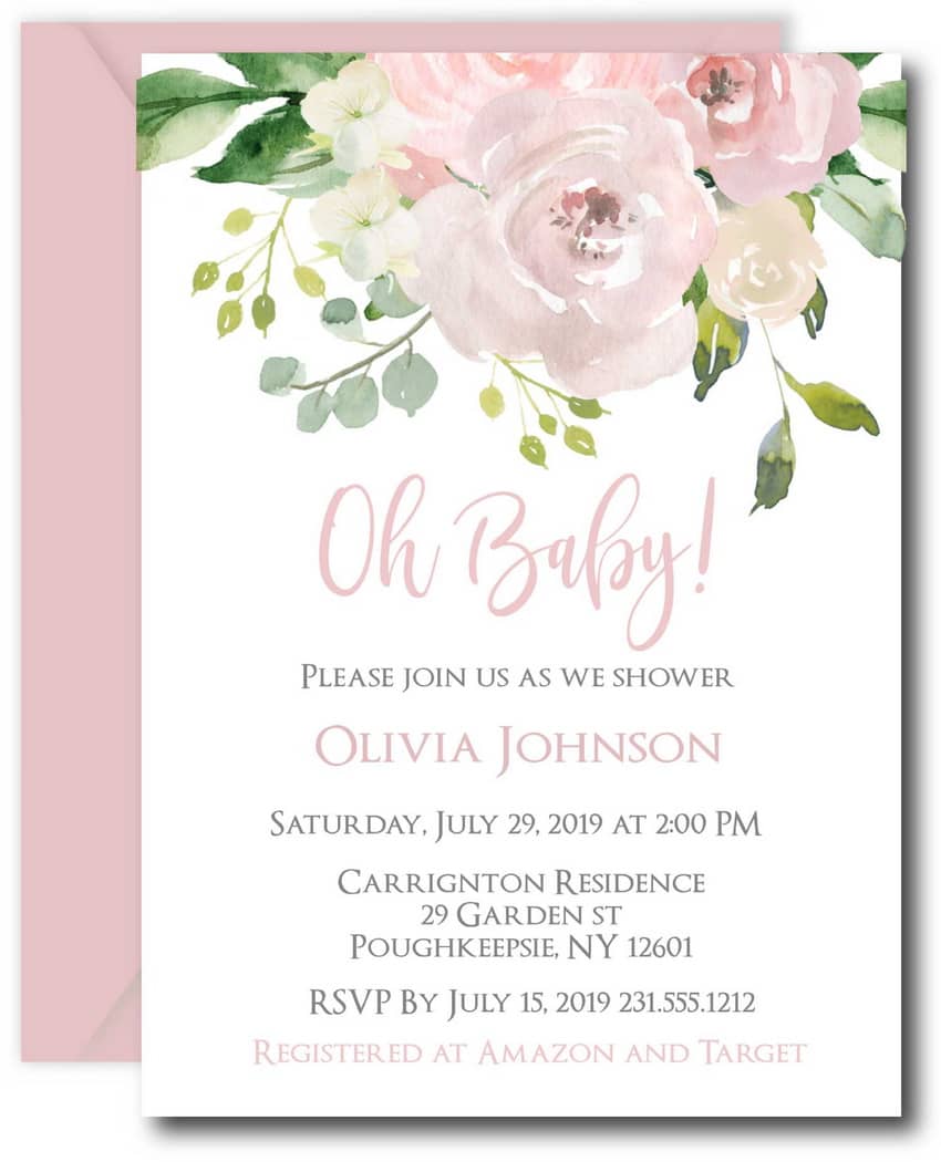 Oh Baby Shower Invitation