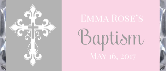 Lovely Cross Baptism Candy Bar Wrappers
