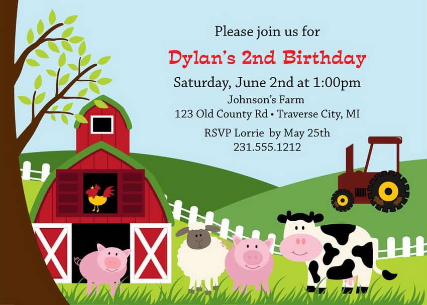 Barnyard or Farm Birthday Party Invitations - Announce It! barnyard-or-farm-birthday-party-invitations-announce-it