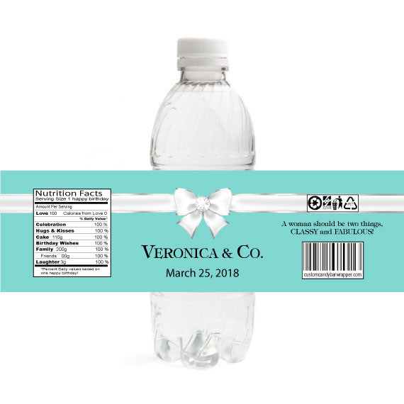 Tiffany Birthday Bottle Label