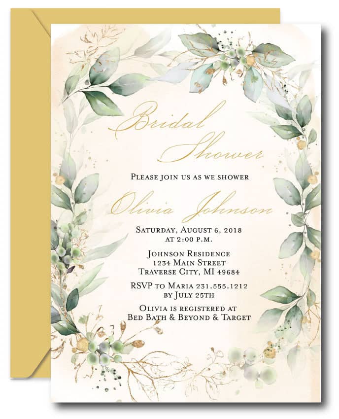 Garden Bridal Shower Invitations