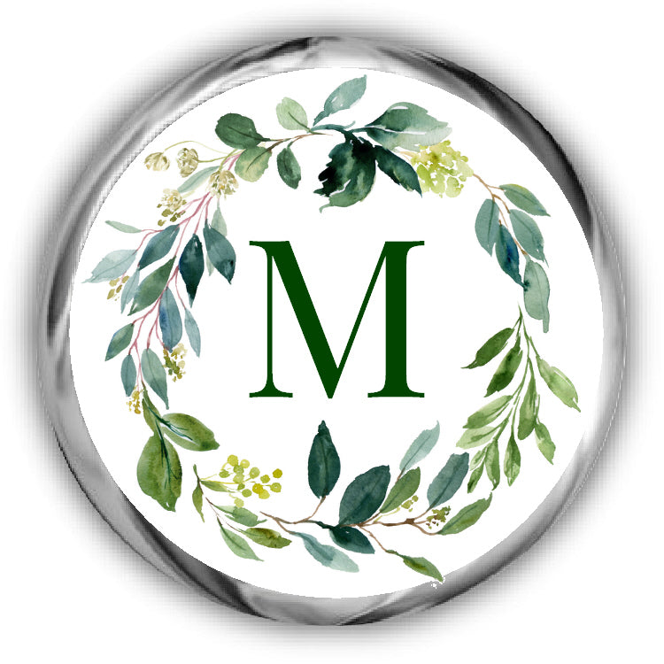 Wreath Bridal Shower Kisses Stickers