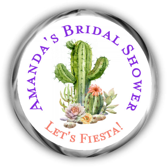 Fiesta Bridal Shower Kisses Stickers