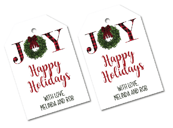 Joy Christmas Gift Tags