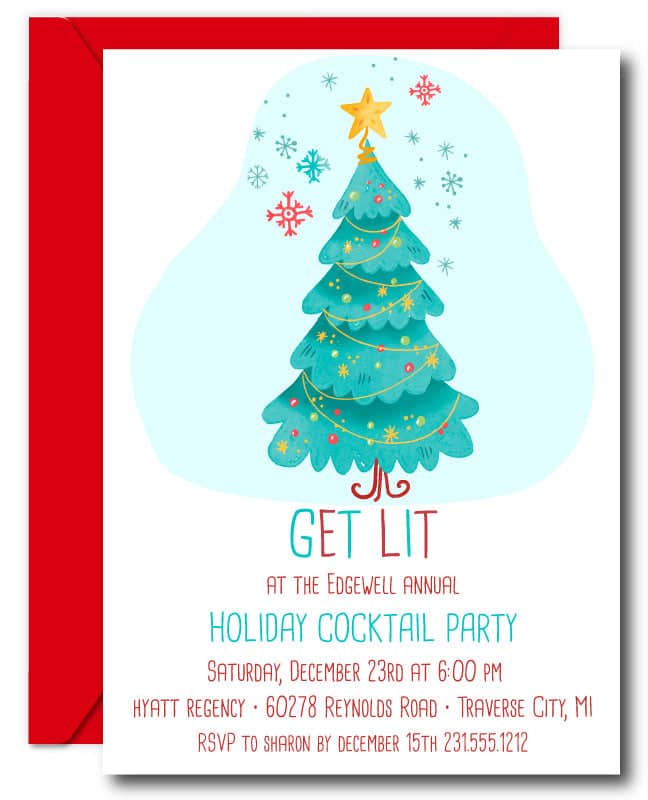Lit Christmas Invitations