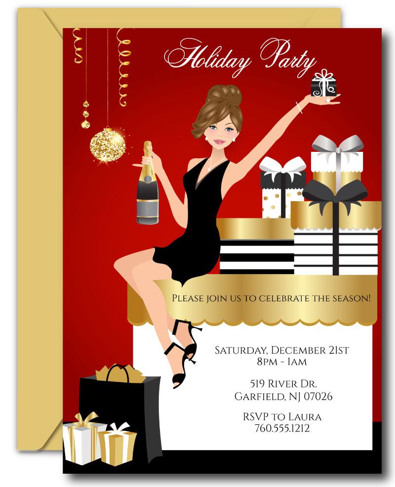 Elegant Christmas Party Invitations