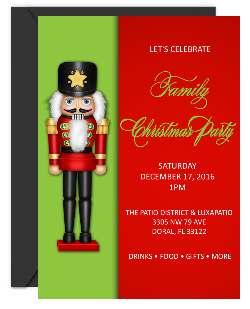 Nutcracker Christmas Invitation