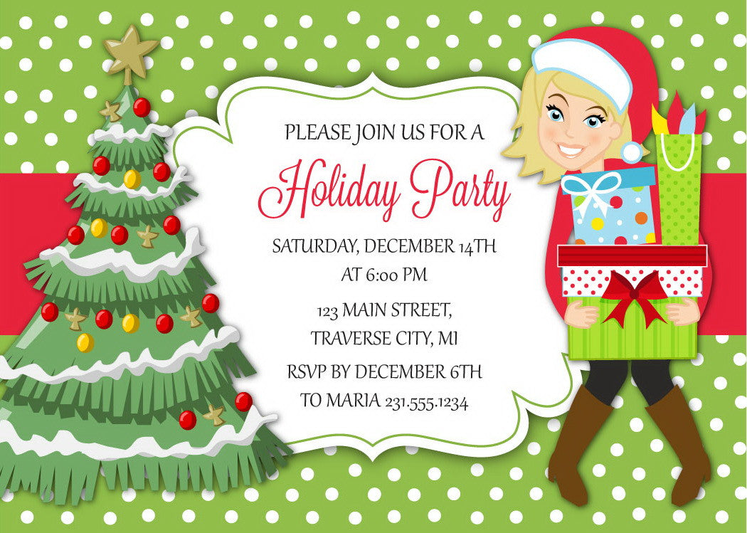 Shopper Christmas Invitations