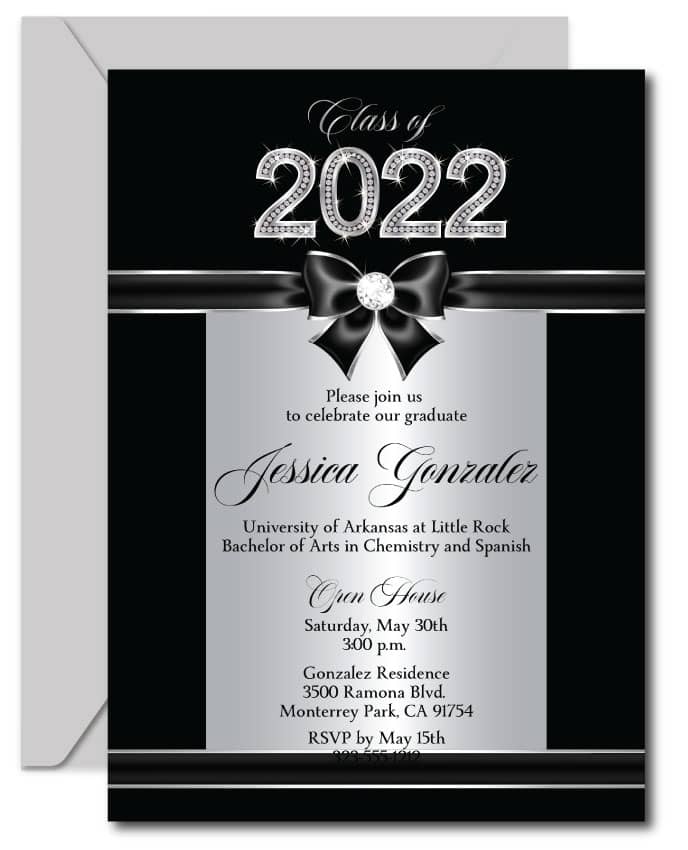 Class of Silver Bling Graduation Party Invitations - Announce It! class-of-silver-bling-graduation-party-invitations-announce-it