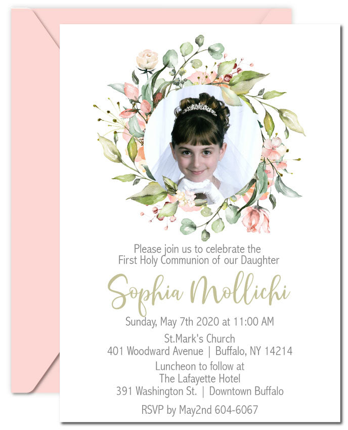 Photo First Communion Invitations