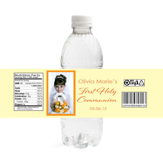 Photo First Communion Bottle Label