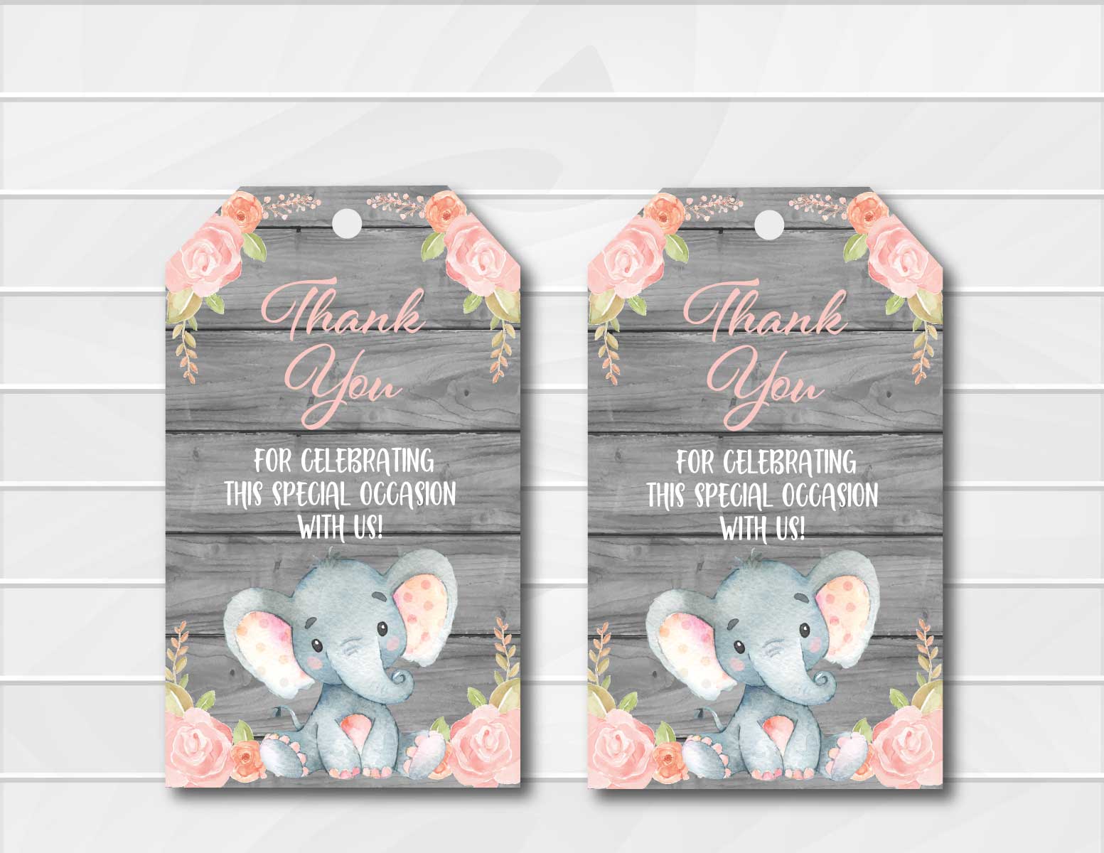 Pink Elephant Baby Shower Favor Tags - Announce It! pink-elephant-baby-shower-favor-tags-announce-it