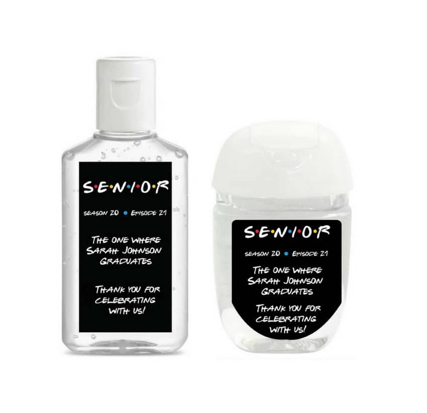 Friends Graduation Hand Sanitizer Labels