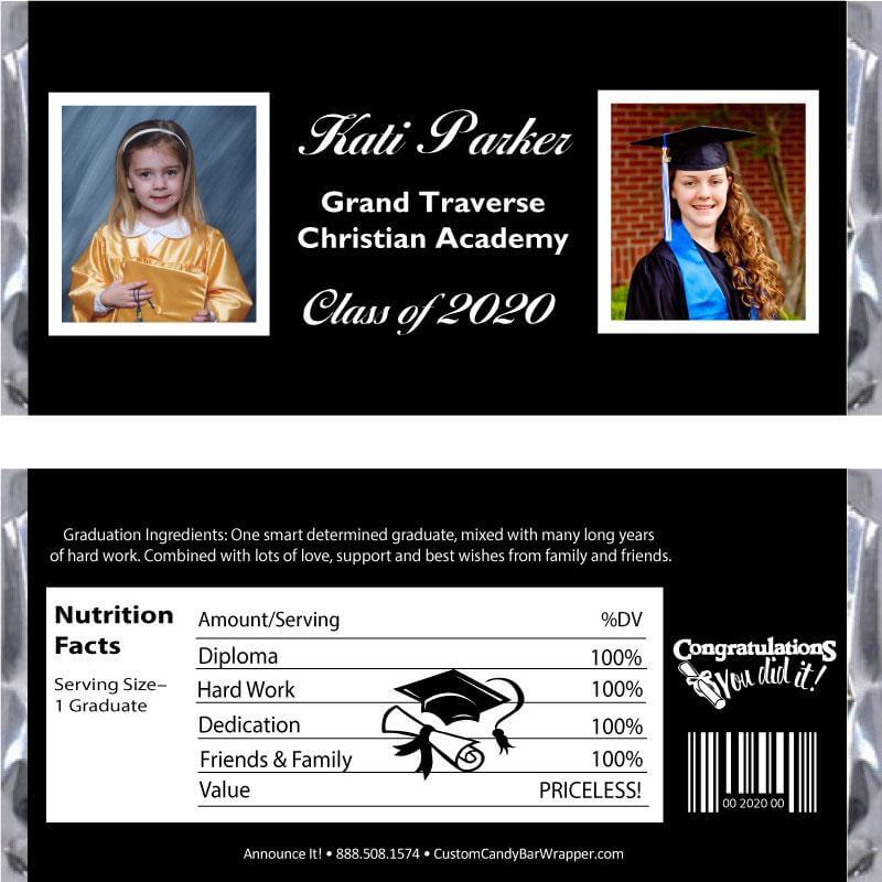 2 Photos Graduation Candy Bar Wrappers