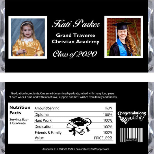 2 Photos Graduation Candy Bar Wrappers