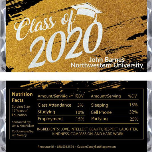 Splash Graduation Candy Bar Wrappers