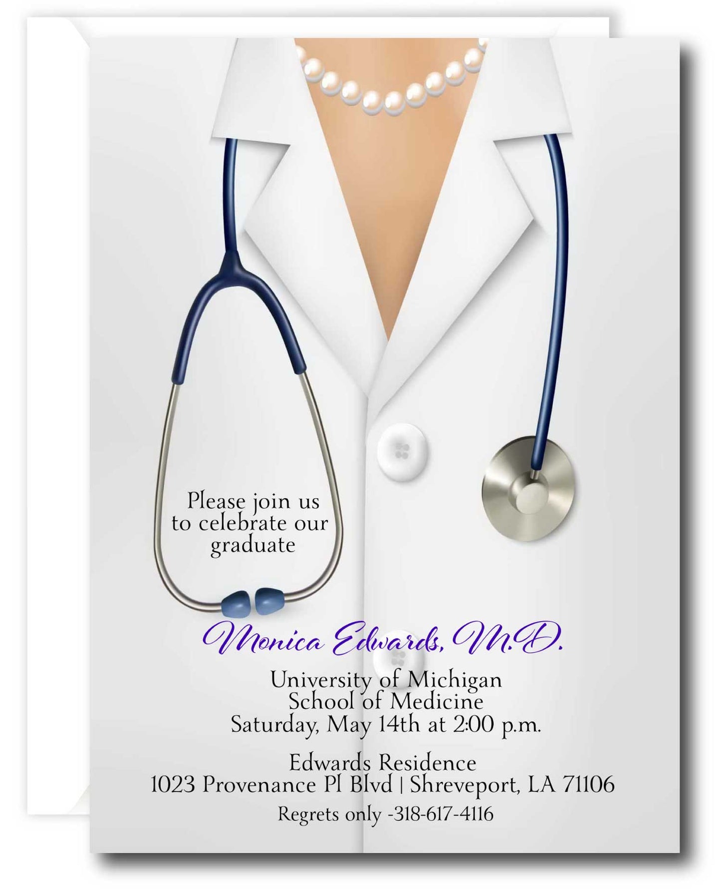 Doctor Graduation Invitation Female