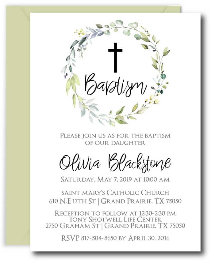 Free Printable Catholic Baptism Invitations