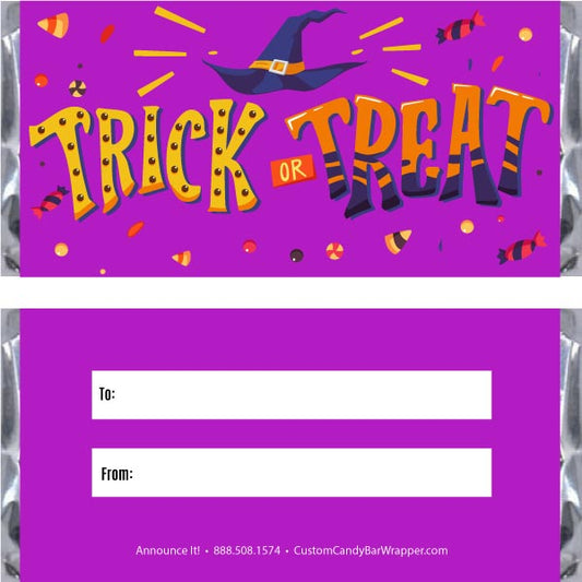 Trick or Treat Halloween Candy Bar Wrappers
