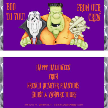 Ghouls Halloween Candy Bar Wrappers