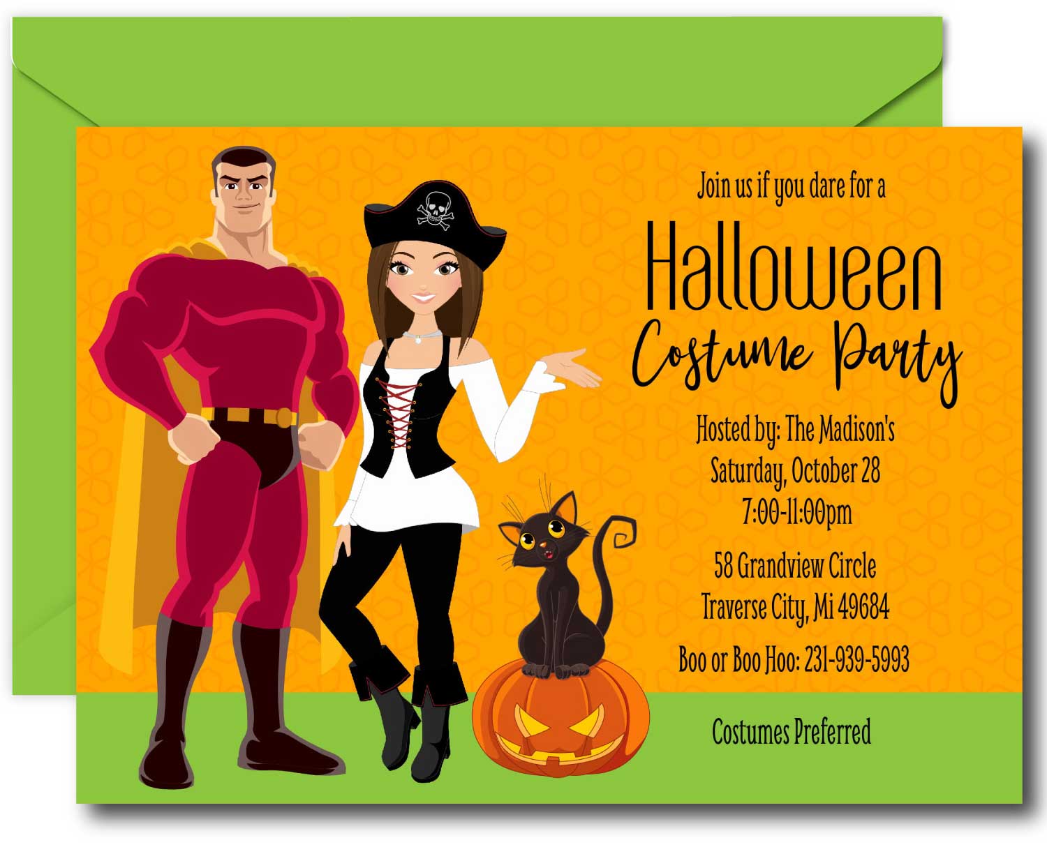 Couples Halloween Party Invitations Couples Halloween Party Invitations