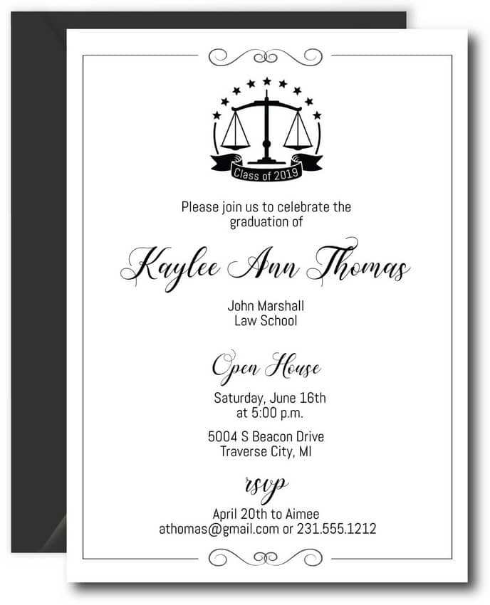 Law Graduation Invitations