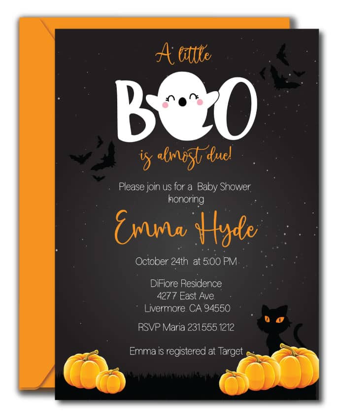 A Little Boo Halloween Shower Invitations