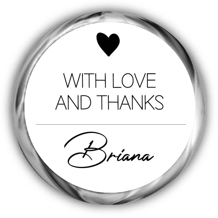 Minimal Bridal Shower Kisses Stickers