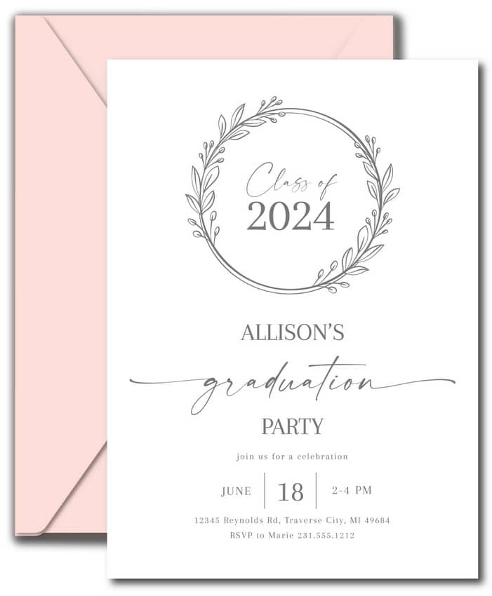 Minimal Graduation Invitations