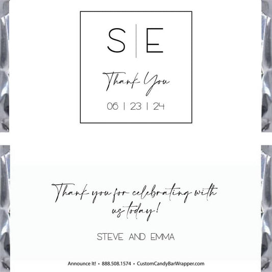 Minimal Wedding Candy Bar Wrappers