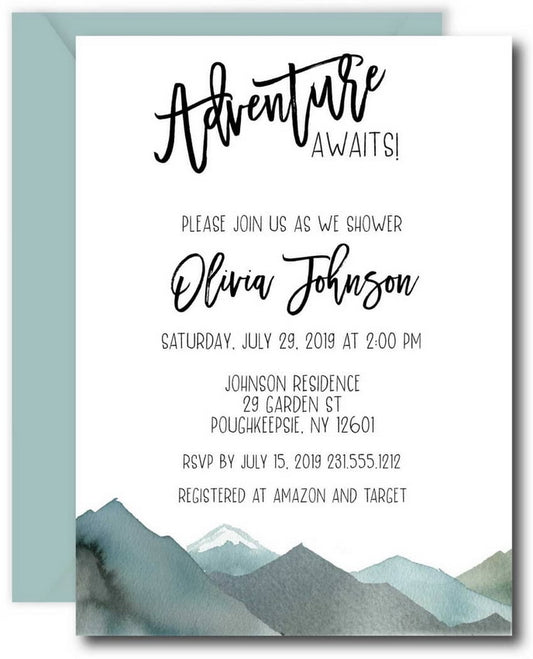 Mountain Baby Shower Invitations