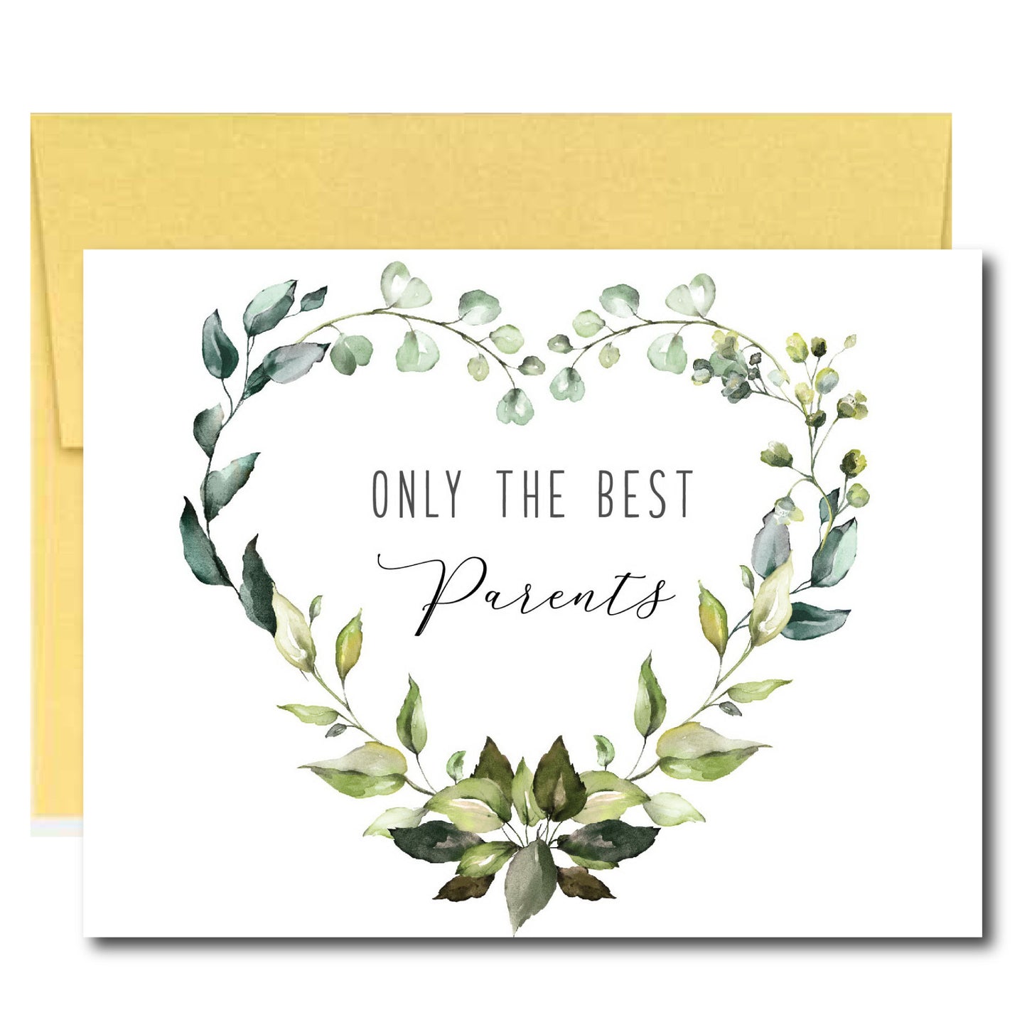 Greenery Pregnancy Announcement Cards for Parents