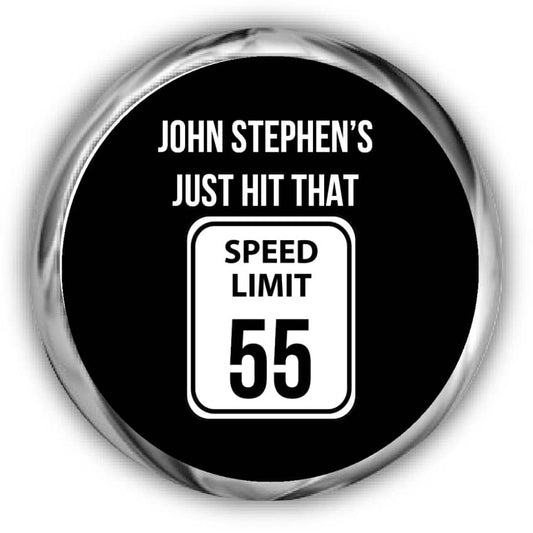 Speed Limit Birthday Kisses Stickers