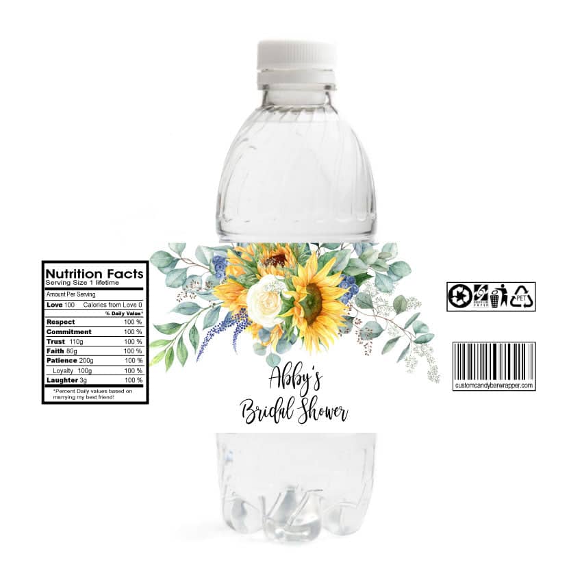  bridal shower water bottle labels, water bottle labels, bridal shower favors, bridal shower bottle favors, announce it!