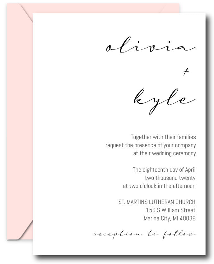 Minimal Wedding Invitations