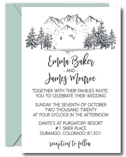 Mountain Wedding Invitations