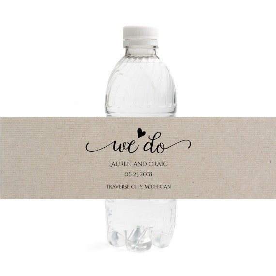 We Do Wedding Bottle Label
